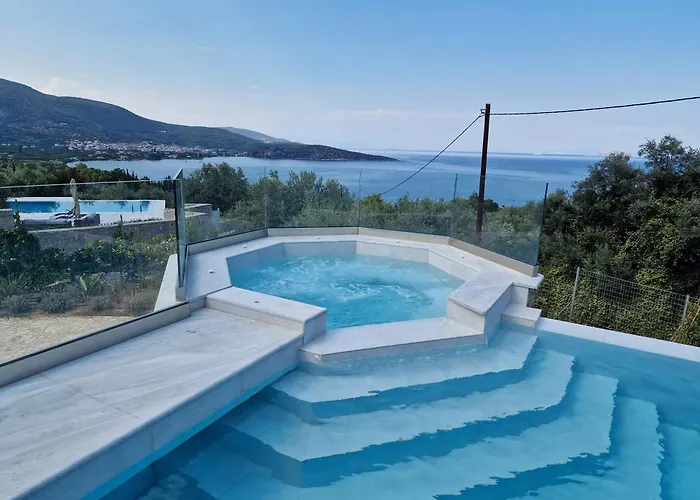 Arian Mit Tollem Meeresblick Und Luxusausstattung In Gialasi Villa *